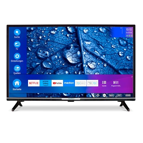 MEDION P13207 (MD 30018) 80 cm (32 Zoll) Full HD Fernseher (Smart-TV, HDR, Netflix, Prime Video, PVR, Bluetooth, Triple Tuner Receiver) von MEDION