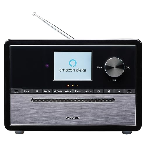 MEDION S64007 Kompaktanlage mit Amazon Alexa (DAB+, CD-Player, MP3, Spotify Connect, Amazon Music, Bluetooth, WLAN, PLL UKW Radio, 2,8 Zoll Farbdisplay) von MEDION