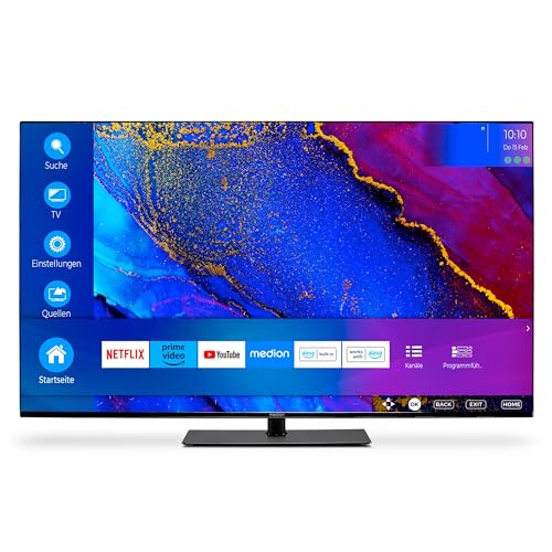 MEDION X15020 (MD 30731) 125,7 cm (50 Zoll) Fernseher (Smart TV, 4K Ultra HD, Dolby Vision HDR, Dolby Atmos, Netflix, Prime Video, MEMC, Micro Dimming, Bluetooth, PVR) von MEDION