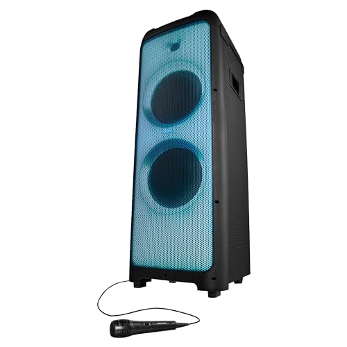 MEDION X61200 Party-Soundsystem (Partylautsprecher inkl. Mikrofon, Karaoke Partybox, Bluetooth, DJ Funktion, LED-Frontpanel, Lichtshow, 2x 80 Watt RMS, USB, AUX, Cinch, Mikrofon und Gitarrenanschluss) MEDION X61200 Party-Soundsystem (Partylautsprecher inkl. Mikrofon, Karaoke Partybox, Bluetooth, DJ Funktion, LED-Frontpanel, Lichtshow, 2x 80 Watt RMS, USB, AUX, Cinch, Mikrofon und Gitarrenanschluss) von MEDION