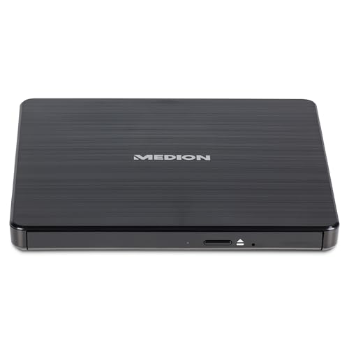 MEDION externes DVD Laufwerk (USB 2.0, DVD-R DVD+R DVD-RW DVD+RW, CD DVD, externer Brenner) von MEDION