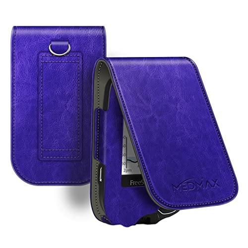 MEDMAX Hülle für Freestyle Libre 3/2 / Libre Reader Blutzuckermessgerät, stoßfeste Kunstleder Schutzhülle Cover mit Karabiner-Clip und Handschlaufe für Diabetiker, Lila MEDMAX Hülle für Freestyle Libre 3/2 / Libre Reader Blutzuckermessgerät, stoßfeste Kunstleder Schutzhülle Cover mit Karabiner-Clip und Handschlaufe für Diabetiker, Lila von MEDMAX