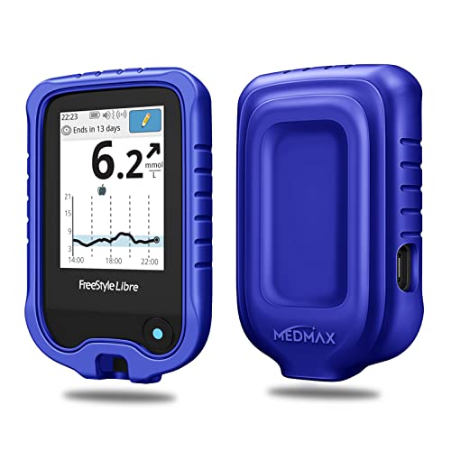 MEDMAX Hülle für Freestyle Libre 3/2 / Libre Reader Blutzuckermessgerät, Leichte stoßfeste Anti-Rutsch Silikon Schutzhülle Cover mit erhabener Abschrägung, Marineblau MEDMAX Hülle für Freestyle Libre 3/2 / Libre Reader Blutzuckermessgerät, Leichte stoßfeste Anti-Rutsch Silikon Schutzhülle Cover mit erhabener Abschrägung, Marineblau von MEDMAX