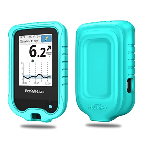 MEDMAX Hülle für Freestyle Libre 3/2 / Libre Reader Blutzuckermessgerät, Leichte stoßfeste Anti-Rutsch Silikon Schutzhülle Cover mit erhabener Abschrägung, Minzgrün MEDMAX Hülle für Freestyle Libre 3/2 / Libre Reader Blutzuckermessgerät, Leichte stoßfeste Anti-Rutsch Silikon Schutzhülle Cover mit erhabener Abschrägung, Minzgrün von MEDMAX