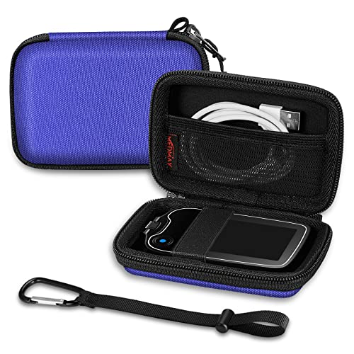 MEDMAX Tasche fürFreestyle Libre 3/2 / Libre Reader, Hartschalen Schutzhülle für Blutzuckermessgerät, Leichte stoßfeste Aufbewahrungstasche mit Clip und Griff für Diabetiker, Blau von MEDMAX