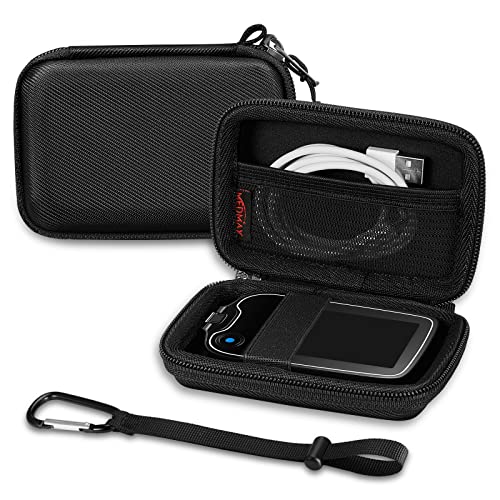 MEDMAX Tasche fürFreestyle Libre 3/2 / Libre Reader, Hartschalen Schutzhülle für Blutzuckermessgerät, Leichte stoßfeste Aufbewahrungstasche mit Clip und Griff für Diabetiker, Schwarz von MEDMAX