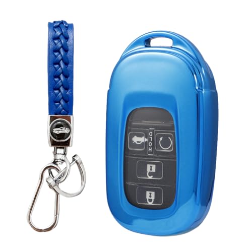 【5 Farben】 MEDZUK Kompatibel mit Honda ZR-V 2023-2024 Autoschlüssel Hülle mit Schlüsselanhänger Zubehör (Blau) von MEDZUK