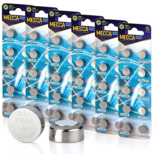 LR44 Batterien - 60 Count Pack - 1,5 V Alkaline AG13 357 303 SR44 Knopfzellenbatterien für Hörgeräte und Hörverstärker LR44 Batterien - 60 Count Pack - 1,5 V Alkaline AG13 357 303 SR44 Knopfzellenbatterien für Hörgeräte und Hörverstärker von MEDca
