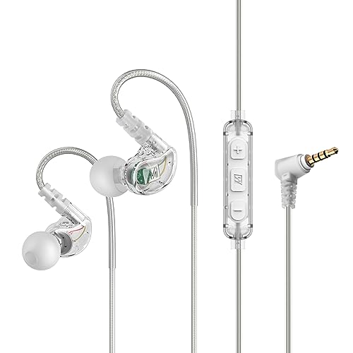 MEE audio M6 Sport Wired Earbuds, In-Ear-Kopfhörer, 3-Tasten-Fernbedienung, schweißfeste Kopfhörer für Laufen/Fitnessstudio/Workouts mit Memory-Draht-Ohrbügel, Headset-Mikrofon, 3,5-mm-Klinkenstecker MEE audio M6 Sport Wired Earbuds, In-Ear-Kopfhörer, 3-Tasten-Fernbedienung, schweißfeste Kopfhörer für Laufen/Fitnessstudio/Workouts mit Memory-Draht-Ohrbügel, Headset-Mikrofon, 3,5-mm-Klinkenstecker von MEE audio