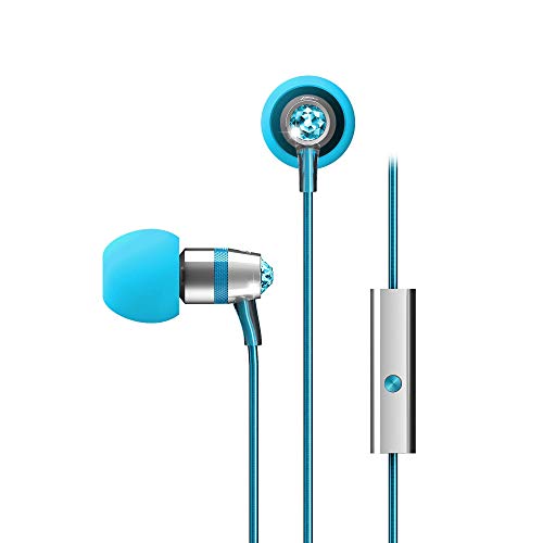 MEE audio - Swarvoski Crystal Kopfhörer, In-Ear, Ohrhörer mit Mikrofon, Türkis von MEE audio