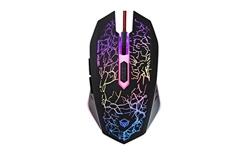 MEETION Raton Gaming Mouse Ratón Con Sensor Optico Para Juegos 2400 DPI Cableado 1.50m.Ergonómico. Iluminacion LED MT-M930 von MEETION