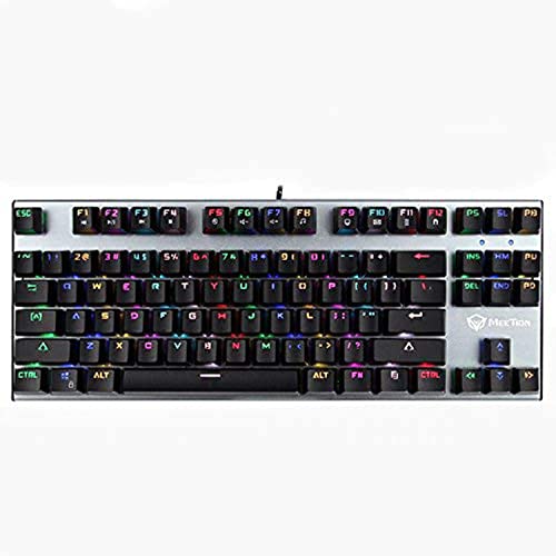 Teclado Mecánico Gaming Español ñ Funcion Anti-Ghosting (Retroiluminación LED RGB Ajustable) Blue Switch Cable 1.80m von MEETION