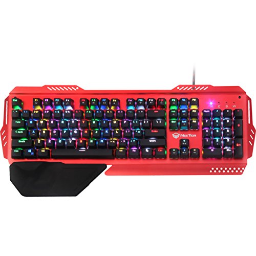 meetion Mechanische Tastatur Gaming TKL Spanisch ñ mit Hintergrundbeleuchtung LED RGB, verstellbar BLUE Switch anti-ghosting Kabel 1,80 meetion Mechanische Tastatur Gaming TKL Spanisch ñ mit Hintergrundbeleuchtung LED RGB, verstellbar BLUE Switch anti-ghosting Kabel 1,80 von MEETION