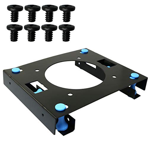 MEETOOT Blue Color 3,5 Zoll Festplatten-Stoßdämpferhalterung mit Befestigungsschrauben für PC-Gehäuse, 3,5 Zoll HDD auf 5,25 Zoll DVD ROM Bay Montageadapter mit Gummirägeln und Schrauben MEETOOT Blue Color 3,5 Zoll Festplatten-Stoßdämpferhalterung mit Befestigungsschrauben für PC-Gehäuse, 3,5 Zoll HDD auf 5,25 Zoll DVD ROM Bay Montageadapter mit Gummirägeln und Schrauben von MEETOOT
