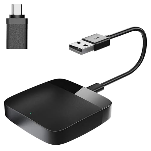 Carplay Wireless Adapter, 2024 Upgrade Wireless Carplay Adapter Dongle für Apple, Konvertiert kabelgebundenes in kabelloses Carplay, Plug & Play, Kompatibel mit Autos ab 2017 &iPhone iOS 10+ von MEETOWN