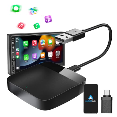 MEETOWN Android Auto Wireless Adapter, Konvertieren Sie Wired Android Auto in Wireless, Kabelloser Android Auto Dongle mit USB C/A für Android10+, Plug & Play Kompatibel mit 98% der Autos MEETOWN Android Auto Wireless Adapter, Konvertieren Sie Wired Android Auto in Wireless, Kabelloser Android Auto Dongle mit USB C/A für Android10+, Plug & Play Kompatibel mit 98% der Autos von MEETOWN
