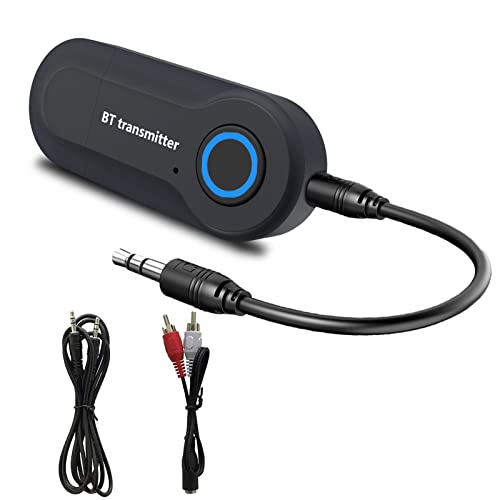 Bluetooth 5.0-Sender, Tragbarer Bluetooth-Adapter Mit Niedriger Latenz, Kabelloses 3,5-Mm-Bluetooth-Stereo-Audio FüR Fernseher, KopfhöRer, Mp3, Mp4 von MEETTIKEY