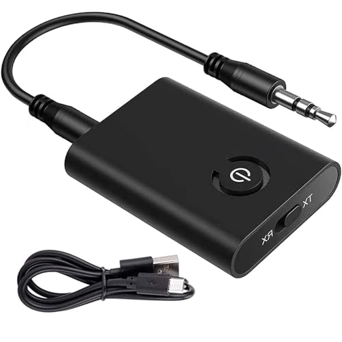 Bluetooth Adapter Audio 5.0, 2 in 1 Wireless Sender Empfänger, Bluetooth Adapter 5.0 Transmitter mit 3,5mm Kabel für MP3 /MP4 Kopfhörer HiFi Lautsprecher Radio Auto TV PC Laptop Tablet Bluetooth Adapter Audio 5.0, 2 in 1 Wireless Sender Empfänger, Bluetooth Adapter 5.0 Transmitter mit 3,5mm Kabel für MP3 /MP4 Kopfhörer HiFi Lautsprecher Radio Auto TV PC Laptop Tablet von MEETTIKEY