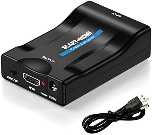 MEETTIKEY SCART auf HDMI, SCART auf HDMI Adapter Audio Video Umschalter Full HD 720P / 1080P Konverter Out Kabel, für Monitor Projektor HDTV STB VHS Xbox PS3 Sky DVD CRT Player von MEETTIKEY