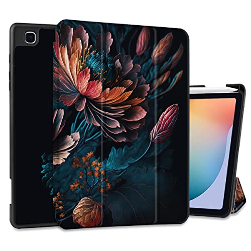 MEEgoodo Schutzhülle für Samsung Galaxy Tab S6 Lite 10,4 Zoll 2022 2020 Modell (SM-P610/P613/P615/P619) mit S-Stifthalter, Smart Cover mit dreifach faltbarem Ständer + weiche TPU-Rückschale + Auto von MEEgoodo