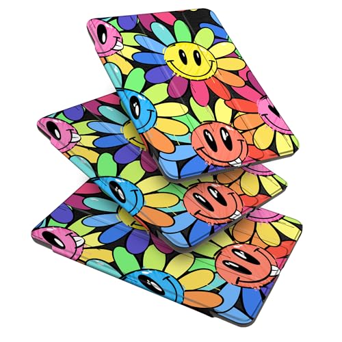 MEEgoodo Schutzhülle für iPad 10,2 Zoll, Hülle für iPad 9. Generation 2021/8. Generation 2020/7. Generation 2019, Tablet-Hülle mit Seidenstruktur und PC-Rückseite, Graffiti-Lächeln und Blumen MEEgoodo Schutzhülle für iPad 10,2 Zoll, Hülle für iPad 9. Generation 2021/8. Generation 2020/7. Generation 2019, Tablet-Hülle mit Seidenstruktur und PC-Rückseite, Graffiti-Lächeln und Blumen von MEEgoodo