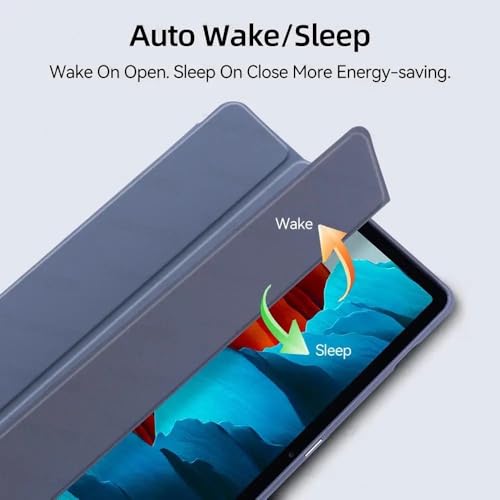 Intelligente dreifach faltbare Tablet-Hülle, geeignet for Samsung Galaxy Tab S8/S9 Ultra 14,6 Zoll, automatische Aktivierung/Sleep-Funktion mit S-Pen-Steckplatz(Purple,Tab S9 Ultra 14.6 inch) von MEFEPLPBZC