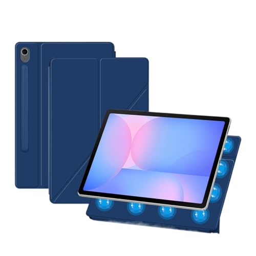 Intelligente magnetische Standhülle, geeignet for Samsung Galaxy Tab S10FE (2025) S9FE (2023) 10,9 Zoll, automatische Wake-Sleep-Funktion mit S-Pen-Steckplatz(Dark Blue,Tab S10FE 10.9 inch) von MEFEPLPBZC