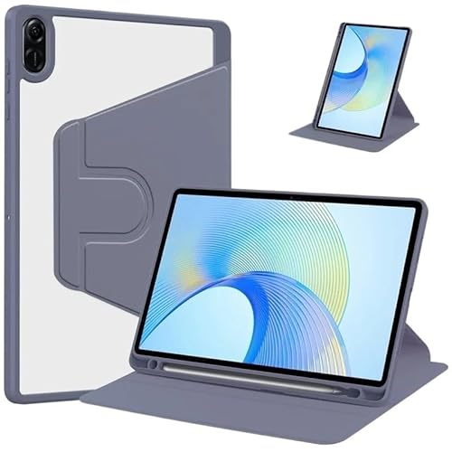 MEFEPLPBZC 360° drehbare Acryl-Ständer-Rückseite, passend for Huawei Honor Pad X8a X9 11 Zoll NDL-W09 2024 Hülle mit Stifthalter(Lavender,Pad X8a) von MEFEPLPBZC