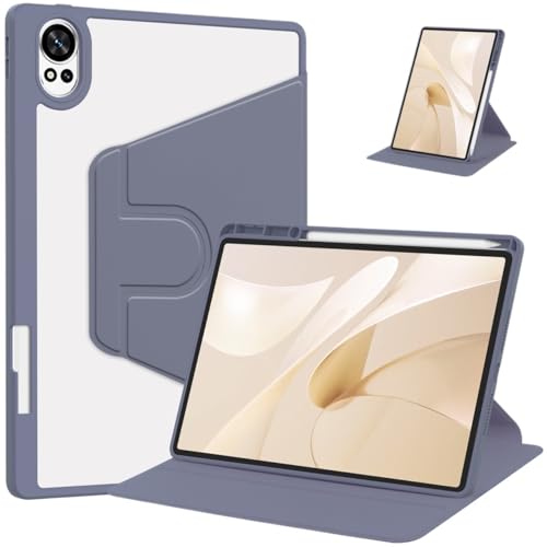 MEFEPLPBZC 360 drehbare Smart Stand Hülle passend for Huawei MatePad Air 12 Zoll BKY-W20 2024 Cover mit Stiftschlitz Auto Sleep Wake(Lavender) von MEFEPLPBZC