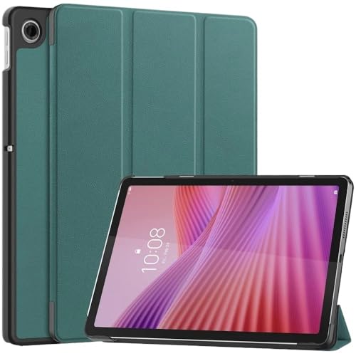 MEFEPLPBZC Dreifach Faltbare Tablet-Hülle mit Ständer, geeignet for Lenovo Tab K10 2. Generation 10,1 Zoll TB311FU TB311XU, Smart-PU-Lederhülle(Dark Green) von MEFEPLPBZC
