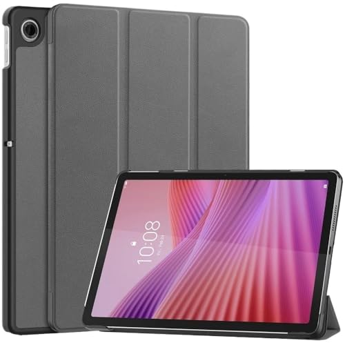 MEFEPLPBZC Dreifach Faltbare Tablet-Hülle mit Ständer, geeignet for Lenovo Tab K10 2. Generation 10,1 Zoll TB311FU TB311XU, Smart-PU-Lederhülle(Grey) von MEFEPLPBZC