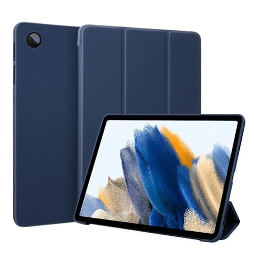 MEFEPLPBZC Dreifach faltbares Standgehäuse, geeignet for Samsung Galaxy Tab S7 S8 S9 (11 Zoll), Waben-Wärmeableitung, weiche TPU-Rückseite(DarkBlue,Tab S9 11 inch) von MEFEPLPBZC