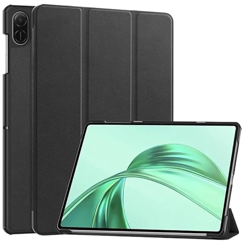 MEFEPLPBZC Dreifach klappbare Tablet-Hülle mit Ständer, geeignet for Huawei Honor Pad X8a 11 Zoll NDL-W09 2024, magnetische Harte PC-Rückseite(Black) von MEFEPLPBZC
