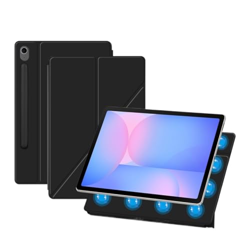 MEFEPLPBZC Intelligente Tablet-Hülle mit magnetischem Stand, geeignet for Samsung Galaxy Tab S9 11 Zoll SM-X710/X716, automatische Aktivierung/Schlaffunktion, mit S-Stifthalter(Black) von MEFEPLPBZC