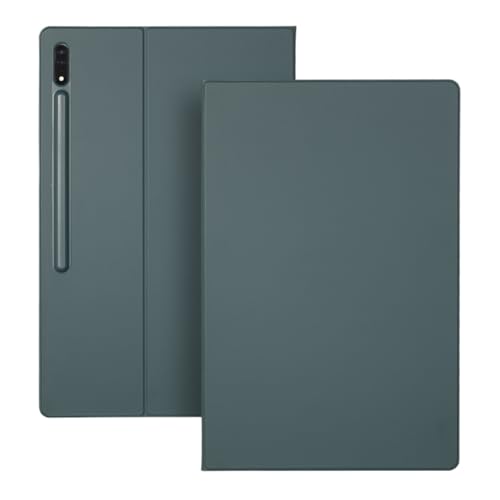 MEFEPLPBZC Magnetische Standhülle, geeignet for Samsung Galaxy Tab S8 Ultra/S9 Ultra/S10 Ultra 14,6 Zoll, automatische Sleep-/Wake-Funktion mit Stifthalter(Dark Green,Tab S8 Ultra) von MEFEPLPBZC