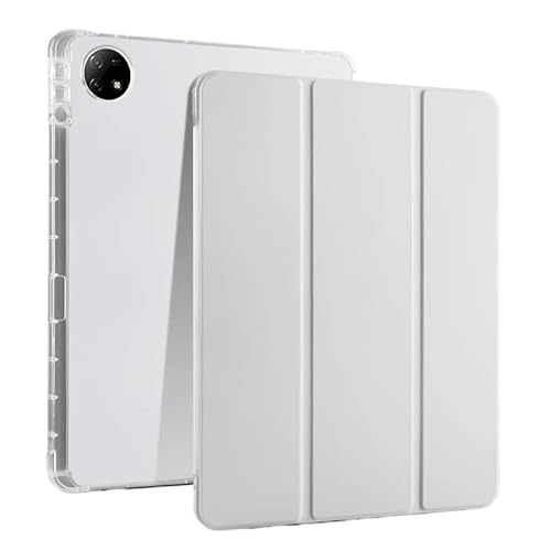 MEFEPLPBZC PU-Leder-Silikon-TPU-Tablet-Hülle Geeignet for Huawei Matepad Air 11,5 Zoll 2023 DBY2-W00-Abdeckung mit automatischer Aktivierung(Light Gray) von MEFEPLPBZC