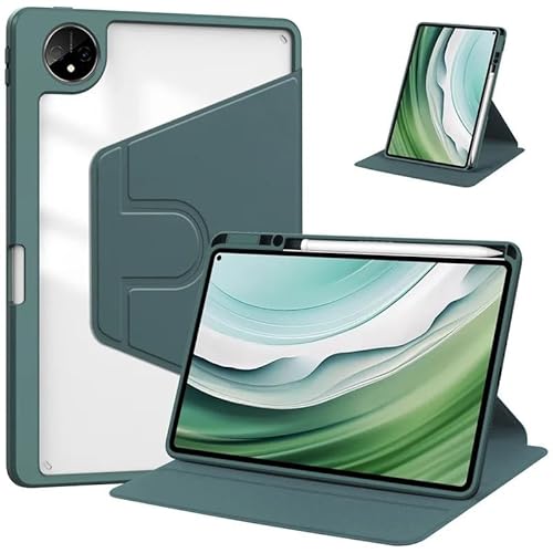 MEFEPLPBZC Rotierende Tablet-Abdeckung aus Acryl, geeignet for Huawei MatePad Pro 13,2 Zoll 2023 PEC-W30-Hülle mit Bleistifthalter(Dark Green) von MEFEPLPBZC
