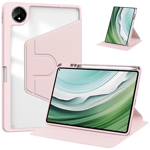 MEFEPLPBZC Rotierende Tablet-Abdeckung aus Acryl, geeignet for Huawei MatePad Pro 13,2 Zoll 2023 PEC-W30-Hülle mit Bleistifthalter(Pink) von MEFEPLPBZC