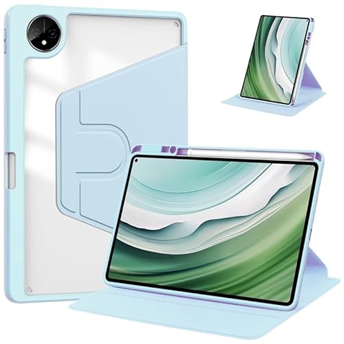MEFEPLPBZC Rotierende Tablet-Abdeckung aus Acryl, geeignet for Huawei MatePad Pro 13,2 Zoll 2025 WEB-W00-Hülle mit Stifthalter(Sky Blue) von MEFEPLPBZC