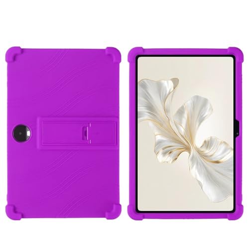 MEFEPLPBZC Silikonhülle passend for Huawei Honor Pad 9 12.1 Zoll 2024 HEY2-W09 HEY2-W19 Stand-Tablet-Abdeckung(Purple) von MEFEPLPBZC