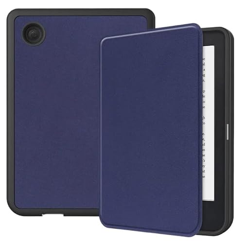 MEFEPLPBZC TPU-Lederrückseite mit magnetischer Abdeckung, passend for Kobo Clara Color 2E 6" Ebook Slim Protector Case(Dark Blue) von MEFEPLPBZC