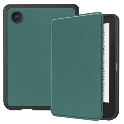 MEFEPLPBZC TPU-Lederrückseite mit magnetischer Abdeckung, passend for Kobo Clara Color 2E 6" Ebook Slim Protector Case(Dark Green) von MEFEPLPBZC