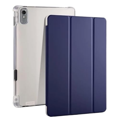 MEFEPLPBZC Tablet-Hülle aus PU-Leder, geeignet for Huawei MatePad SE 11 AGS6-W00 2024, transparente, weiche Hülle mit Stifthalter(Dark Blue) von MEFEPLPBZC