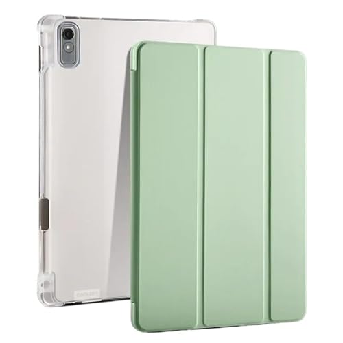 MEFEPLPBZC Tablet-Hülle aus PU-Leder, geeignet for Huawei MatePad SE 11 AGS6-W00 2024, transparente, weiche Hülle mit Stifthalter(Mint Green) von MEFEPLPBZC