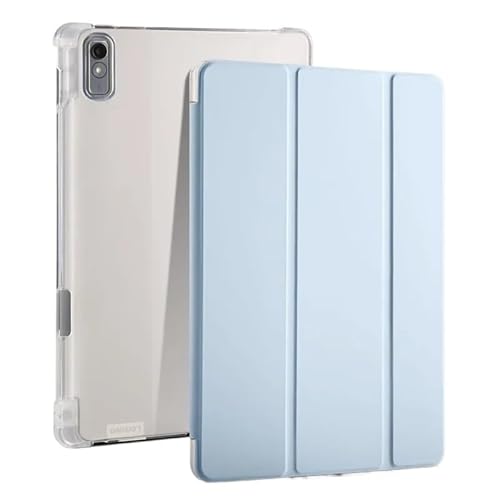 MEFEPLPBZC Tablet-Hülle aus PU-Leder, geeignet for Huawei MatePad SE 11 AGS6-W00 2024, transparente, weiche Hülle mit Stifthalter(Sky Blue) von MEFEPLPBZC