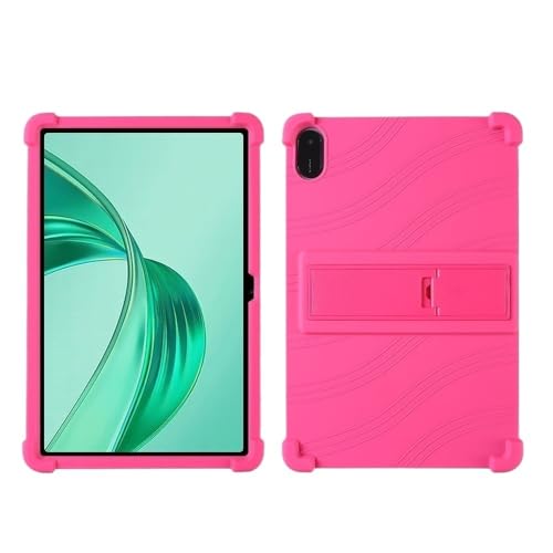 MEFEPLPBZC Weiche Silikon-Tablet-Hülle mit Standfunktion, geeignet for Huawei Honor Pad X8a 11 Zoll NDL-W09 2024, stoßfeste Schutzhülle(Pink) von MEFEPLPBZC