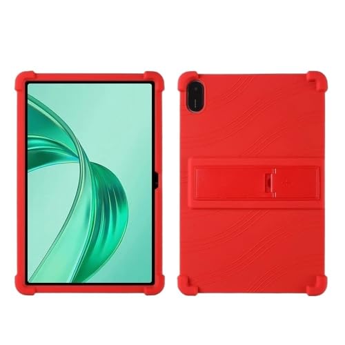 MEFEPLPBZC Weiche Silikon-Tablet-Hülle mit Standfunktion, geeignet for Huawei Honor Pad X8a 11 Zoll NDL-W09 2024, stoßfeste Schutzhülle(Red) von MEFEPLPBZC