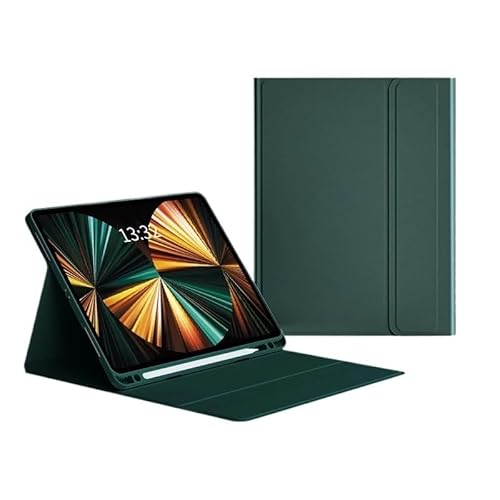 Magnetische Stand Tablet Fall Geeignet for Samsung Galaxy Tab S7 Plus / S7FE / S8 Plus 12,4 Zoll Abdeckung Mit S Stift Halter(Green,S7 Plus 12.4") von MEFEPLPBZC