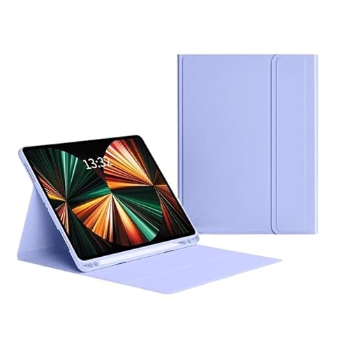 Magnetische Stand Tablet Fall Geeignet for Samsung Galaxy Tab S7 Plus / S7FE / S8 Plus 12,4 Zoll Abdeckung Mit S Stift Halter(Purple,S7 Plus 12.4") von MEFEPLPBZC