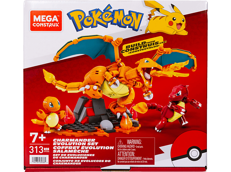 MEGA Pokémon - Glumanda Evolution Set Bausatz, Orange von MEGA